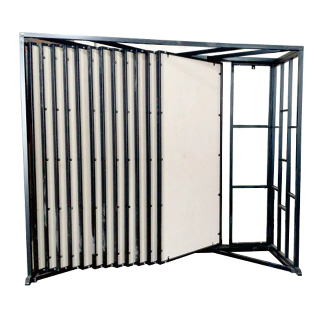 Custom design shop page turning stone tile metal display rack