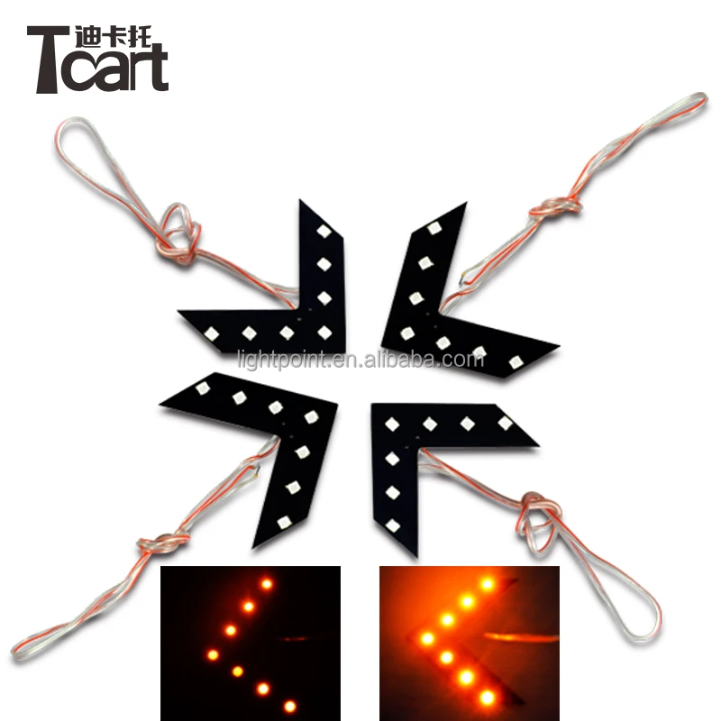 Светодиодный зеркальный поворотный сигнал со стрелкой и чипом 3528