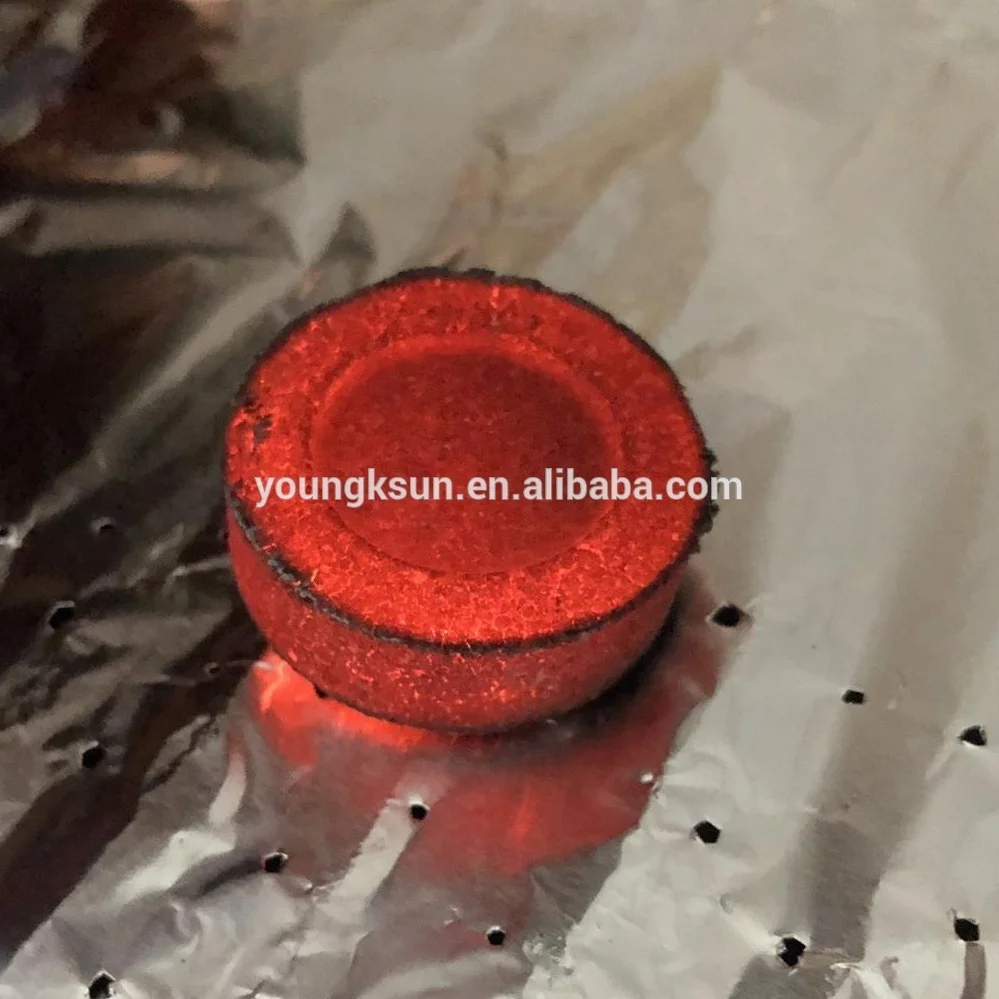 YKS 33mm factory directly Round shisha coal hookah bamboo charcoal price