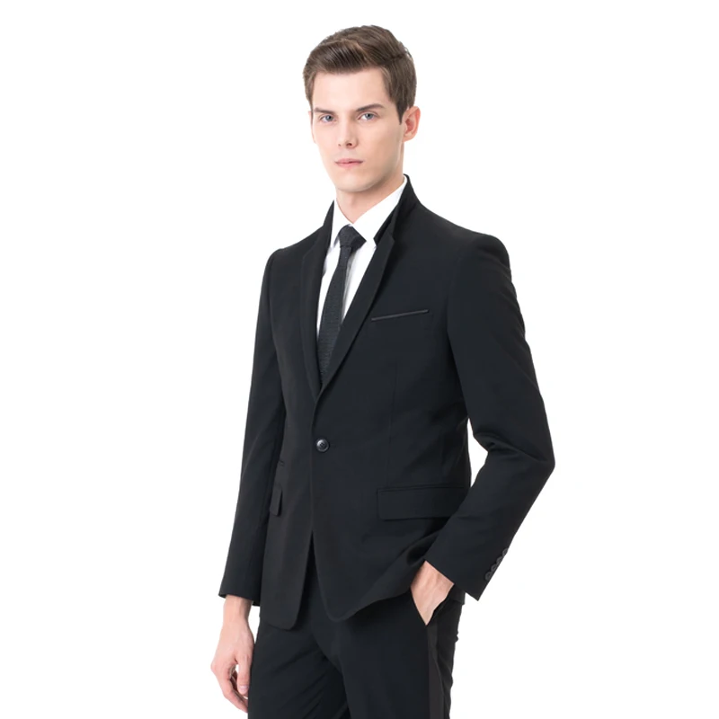Black 2 Pieces BUSINESS MAN SUIT Office Suits Slim Fit Coat Pant Men Suit