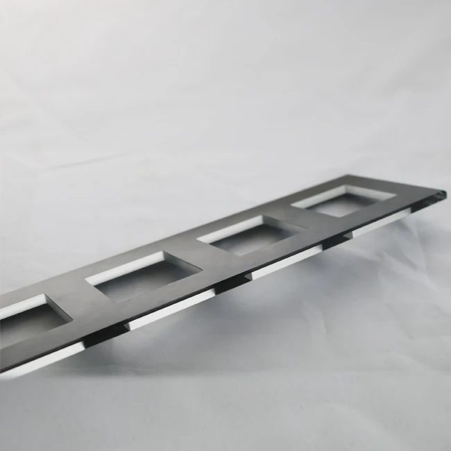 High quality polish edge CNC drilling hole low temperature paint 4 gang socket tempered glass for wall switch