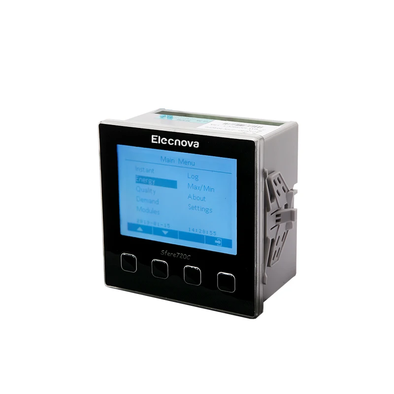 Elecnova Sfere720C LCD display 1st-63rd harmonic RS485 digital 3 phase bi-directional energy meter