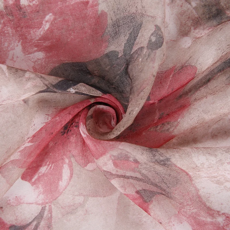 Best Selling Iran Hijab Muslim Flower Printing Polyester Hijab For Malaysia Women