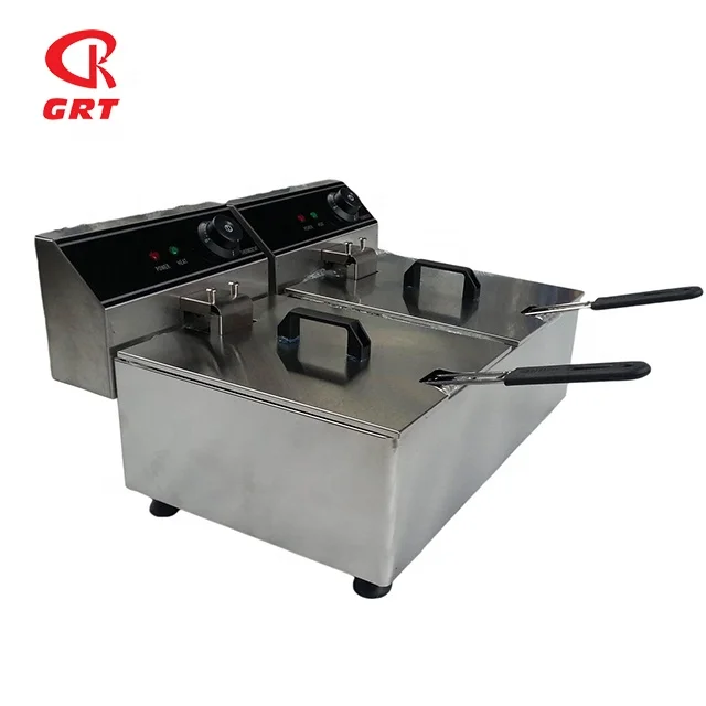 Лучшая цена коммерческий 2 бак broast машина для продажи GRT-E20C