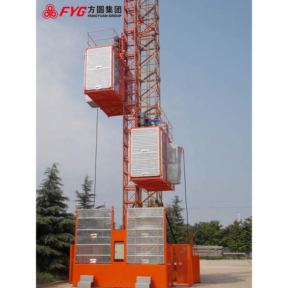 High capacity price list construction hoist site lifting elevator machine