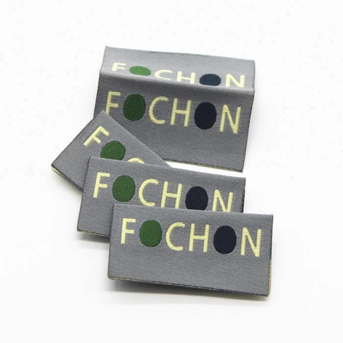 Popular damask woven label garment tag bag labels