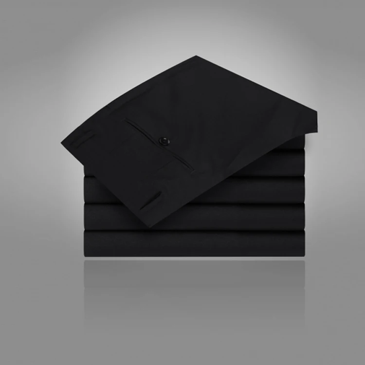 New style men slim fit suit 70% wool two buttons black Italian fabric suit