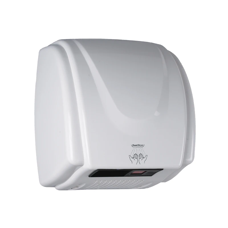Home Public Places ABS Plastic Automatic High Speed Jet Air Hand Dryer Temp Adjustable