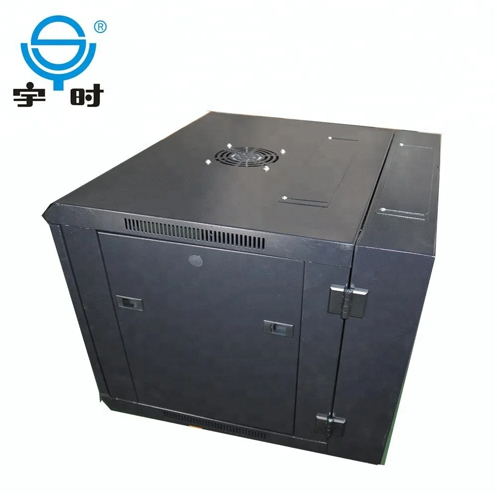19 inch double section 6u 600x600mm wall mount network rack enclosure with rear door open