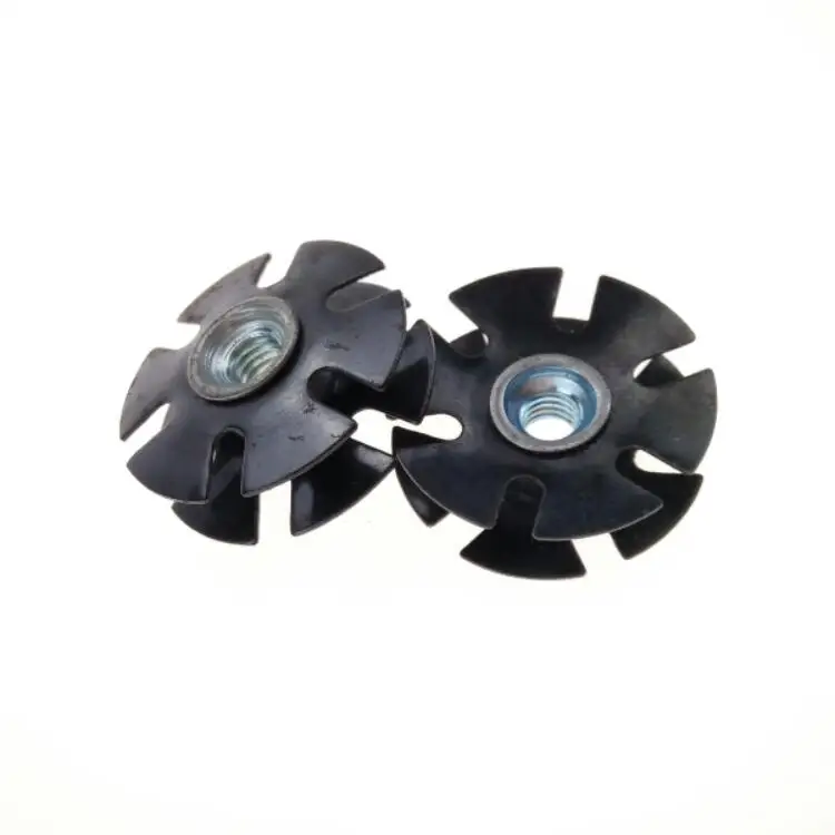 Black Spring Steel Start Nuts Fastener Locking Insert Nuts for Plastic M6 Standard