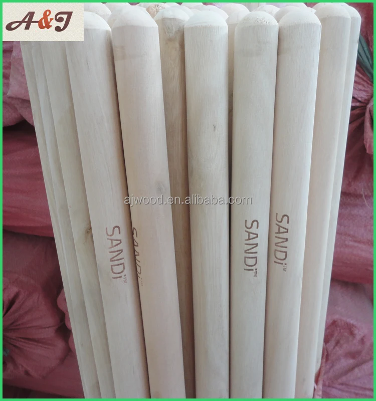 Hot-stamping logo on natural wooden handle/wooden stick/wooden pole