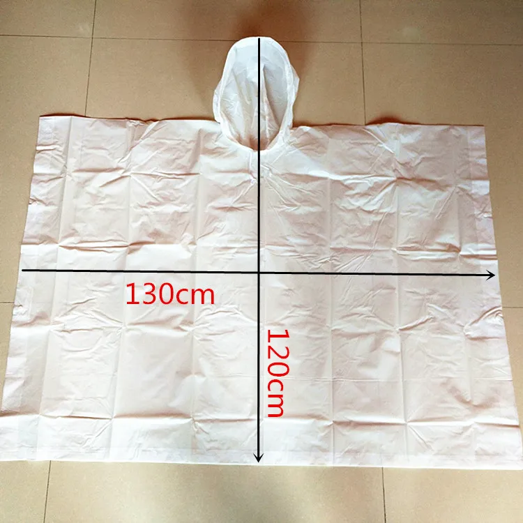 
disposable white raincoat EVA poncho with logo printed custom raincoats for adults 