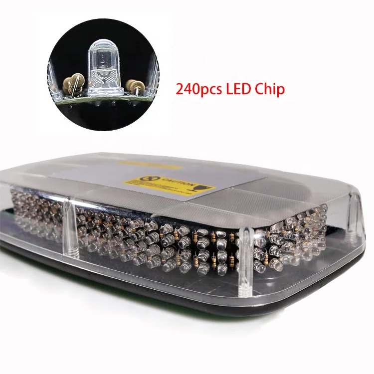 11 inch white red blue amber magnetic emergency strobe mini LED lightbar