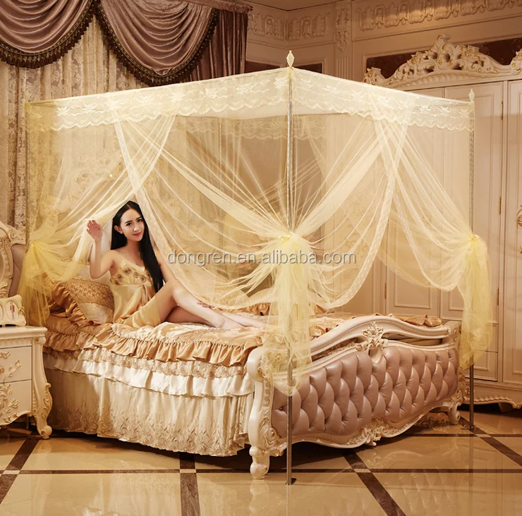 Custom Palace-style Lacework Rectangular Fold Mosquito Net