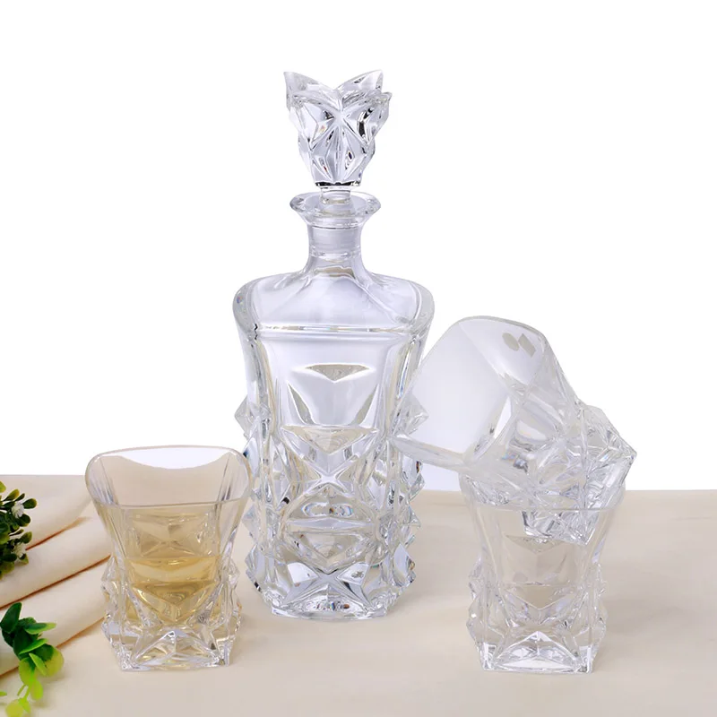 Home Decoration 7pc bohemia crystal whiskey set 24% pbo crystal glassware