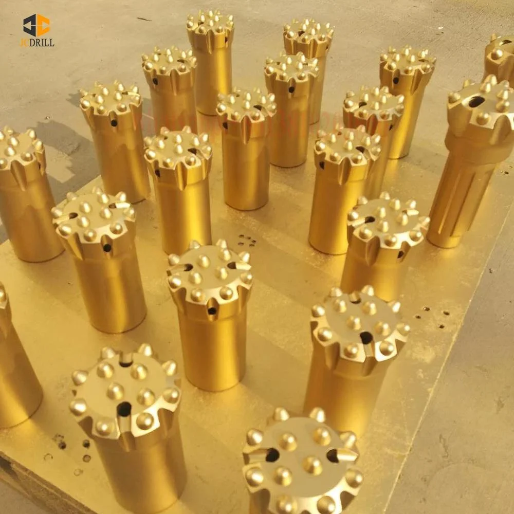 Hot sale R32,T38,T45,T51,T60 threaded drill button bits for bench and tunnel long hole drilling