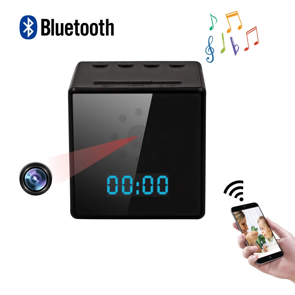 
 Новинка Wi-Fi IP Мини шпионская камера 1080P HD видеокамера Настольный Будильник установка ночного видения датчик движения DV DVR видеокамера  