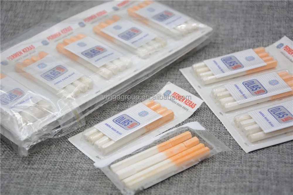 
cigarette shaped chinese fruity hard stick candy sweets 