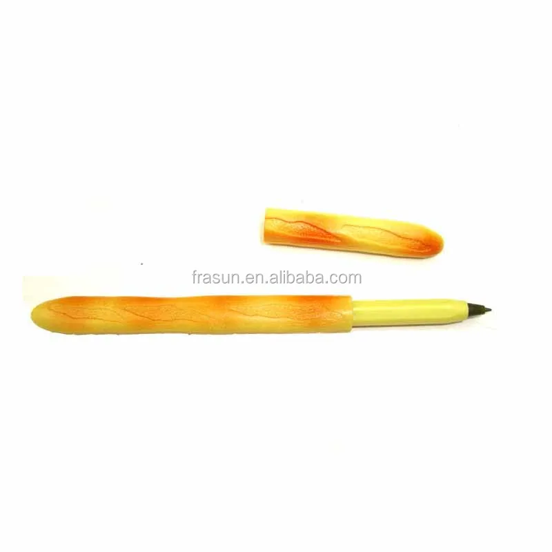 Novelty design food shaped ball pen, baguette bread pen