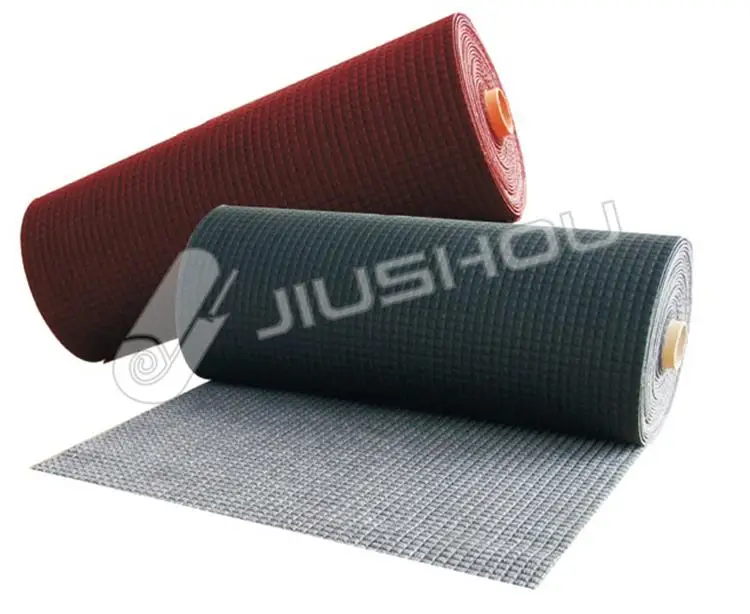 
Non slip polyester pvc plastic rubber floor carpet roll 