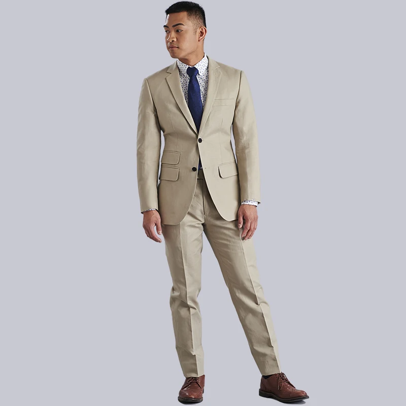OEM Custom Logo Italy Style Business Men Office Suit Wholesale Breathable Men Suit Coat With Khaki Pants
