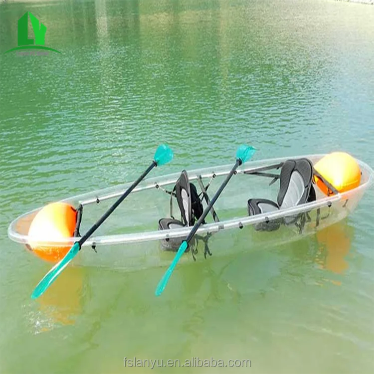 clear canoe flat bottom 2 person kayak sale