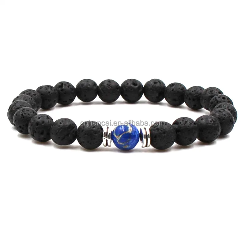 New 7 Chakra Bracelet Men Black Lava Healing Balance Beads Reiki Buddha Prayer Tiger Eye Natural Stone Yoga Bracelet For Women