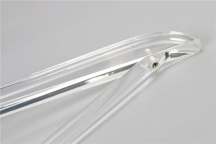 Luxurious Feel Clear Acrylic Crystal Collection Coat Hangers with Pant Bar, Anti-rust Hook, 3 Pack