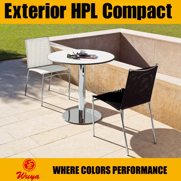 weatherproof 10mm 12mm exterior hpl table top for outdoor leisure furniture