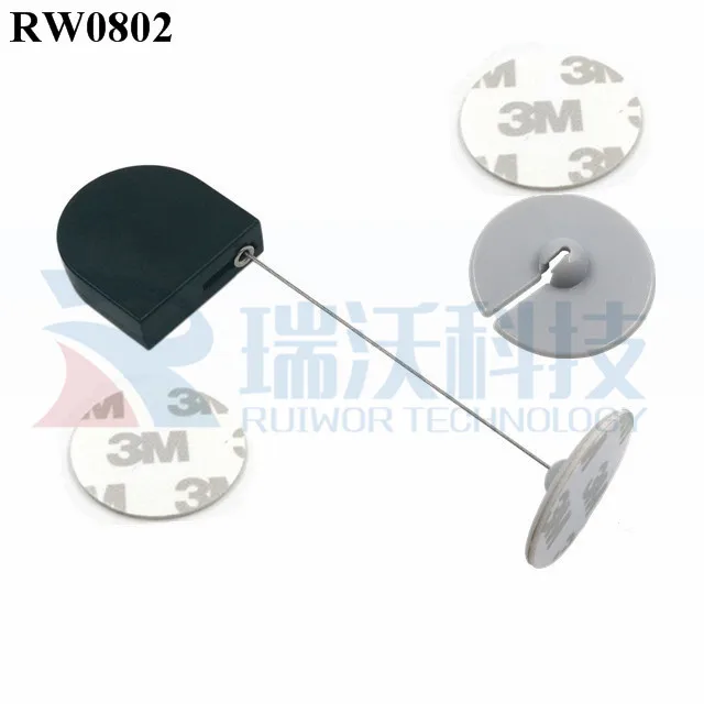 D-Shaped Mini Anti Theft Display Security Tether Pull Box With ABS End Used in Bazaar