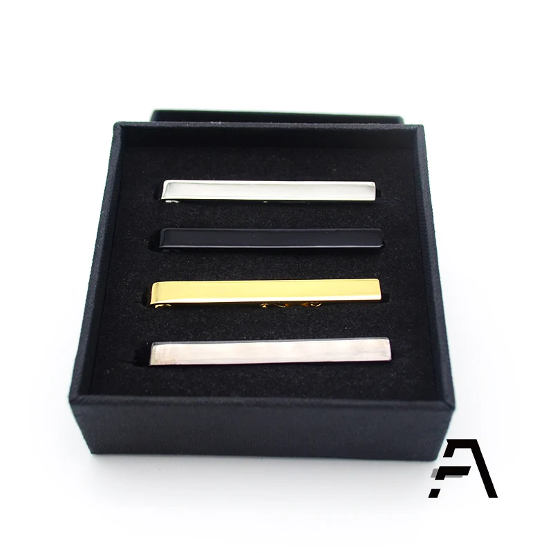 Простой простой Гладкий зажим для галстука Набор для галстука для мужчин