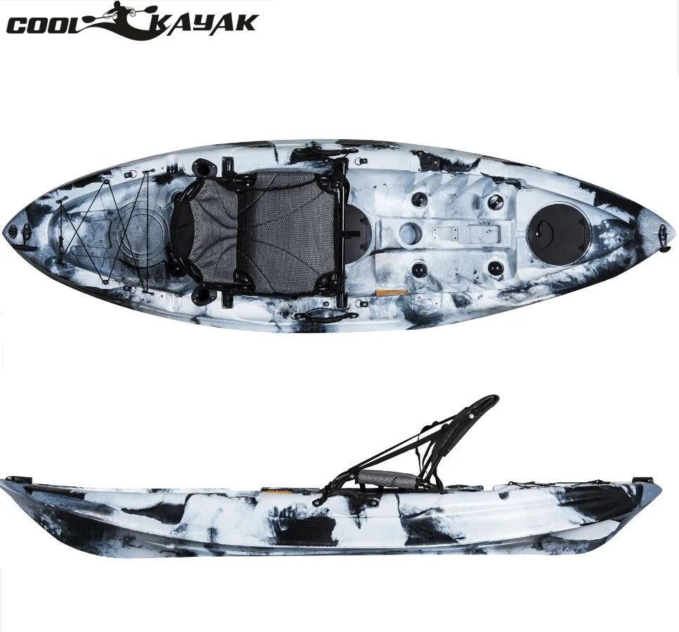 cheap sit on top canoes plastic kayak made in China for both fishing and recreation pedal kayak