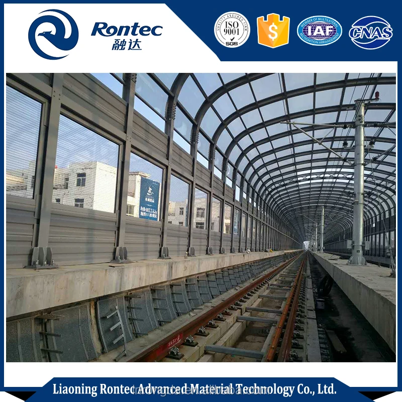 
Perforated acoustic absorbing noise barrier for highway and residential 