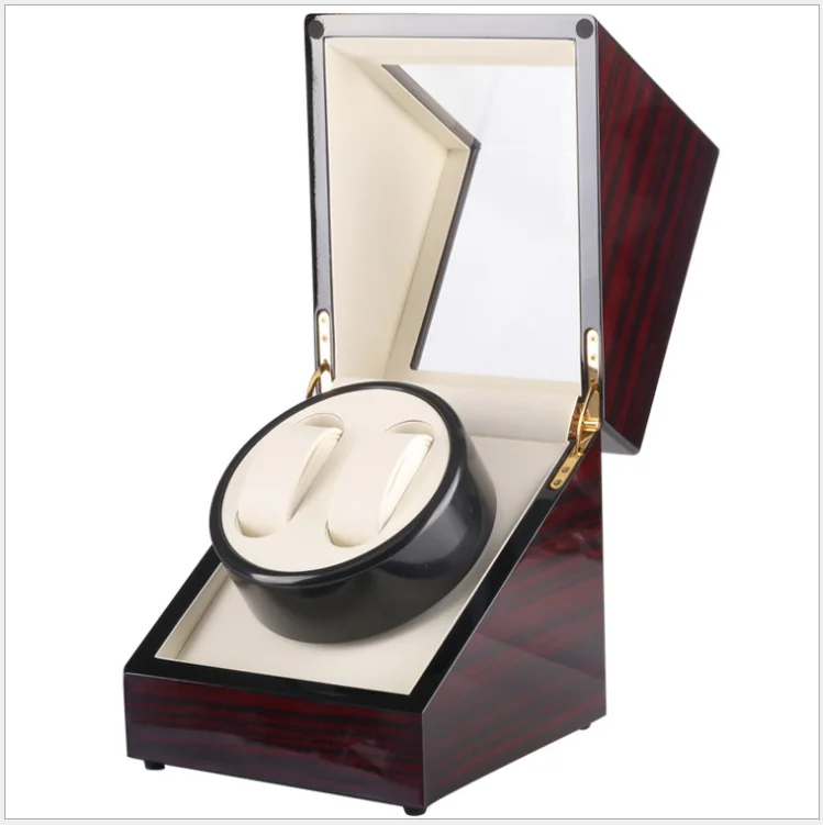 Wholesale 2 Colors Ebony Paint Single Winder 2 Slot Rotating Motor Watch Box