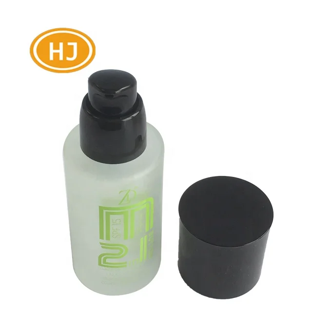 
30/50/100 ml Customize Empty Frost Round Clear Glass Bottle Cosmetic Packaging 