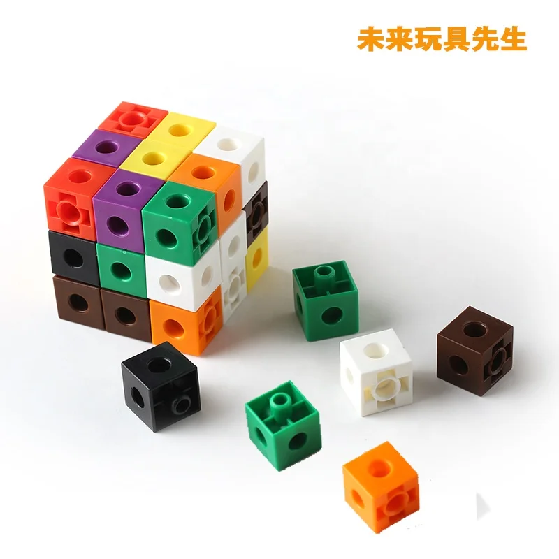 
100 pieces education building block connecting cube bricks toys distributors 
