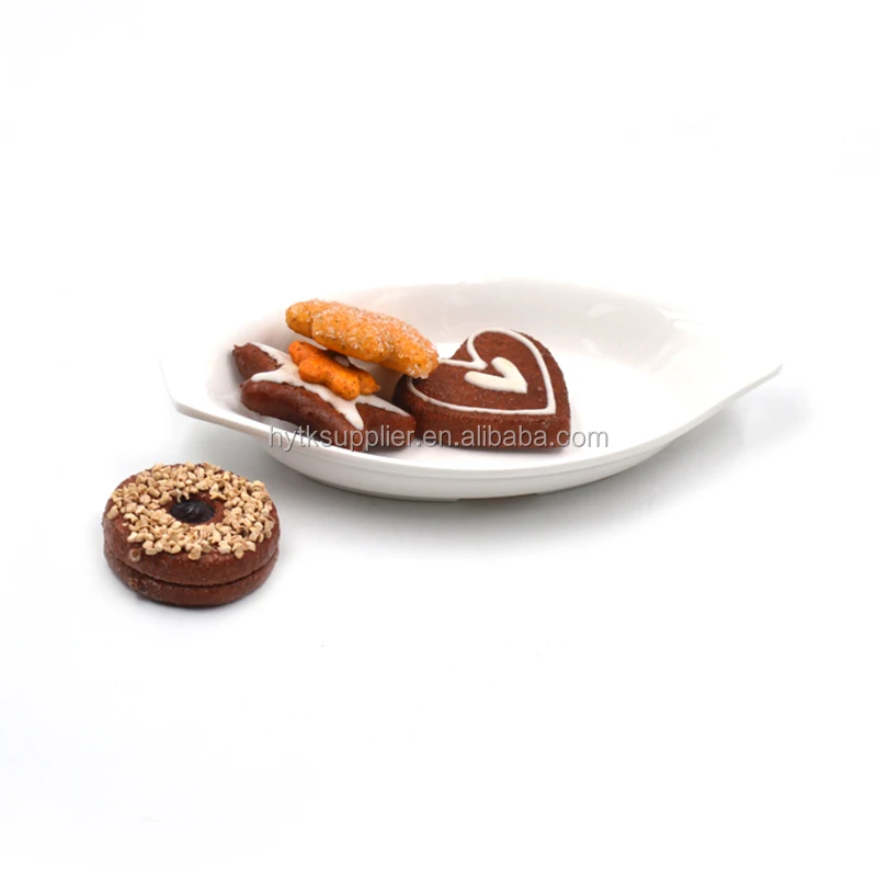 White melamine dinner plates oval dish for restaurant and hotel