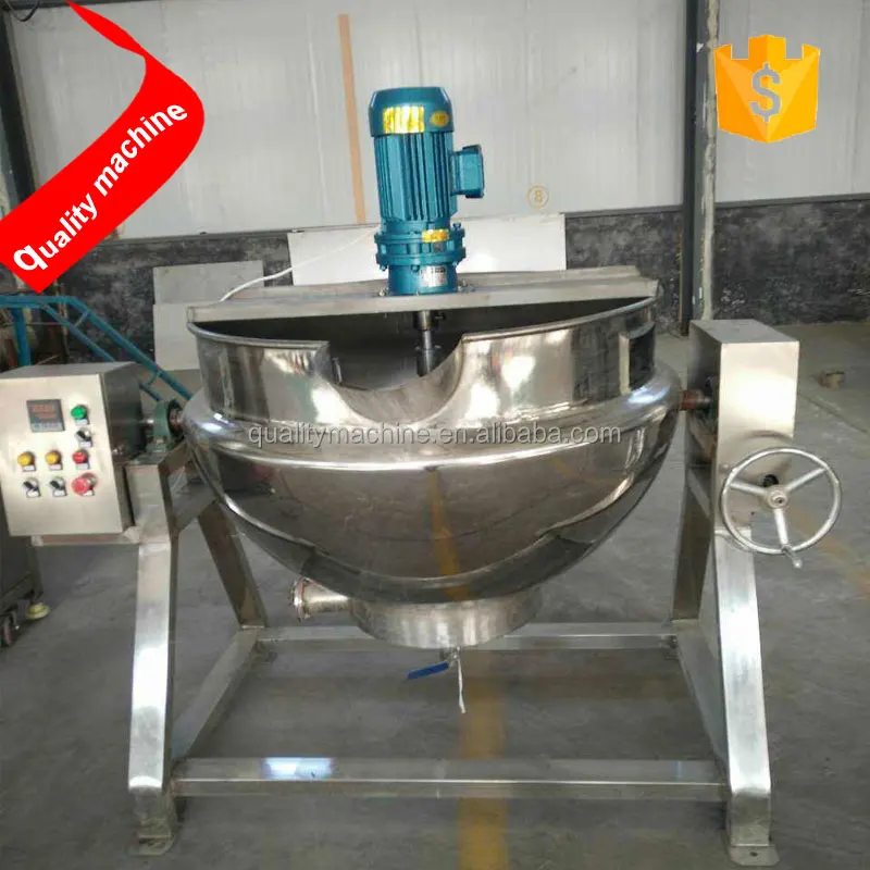 High Quality Industrial Steam Jacketed Cooking Kettle With Agitator