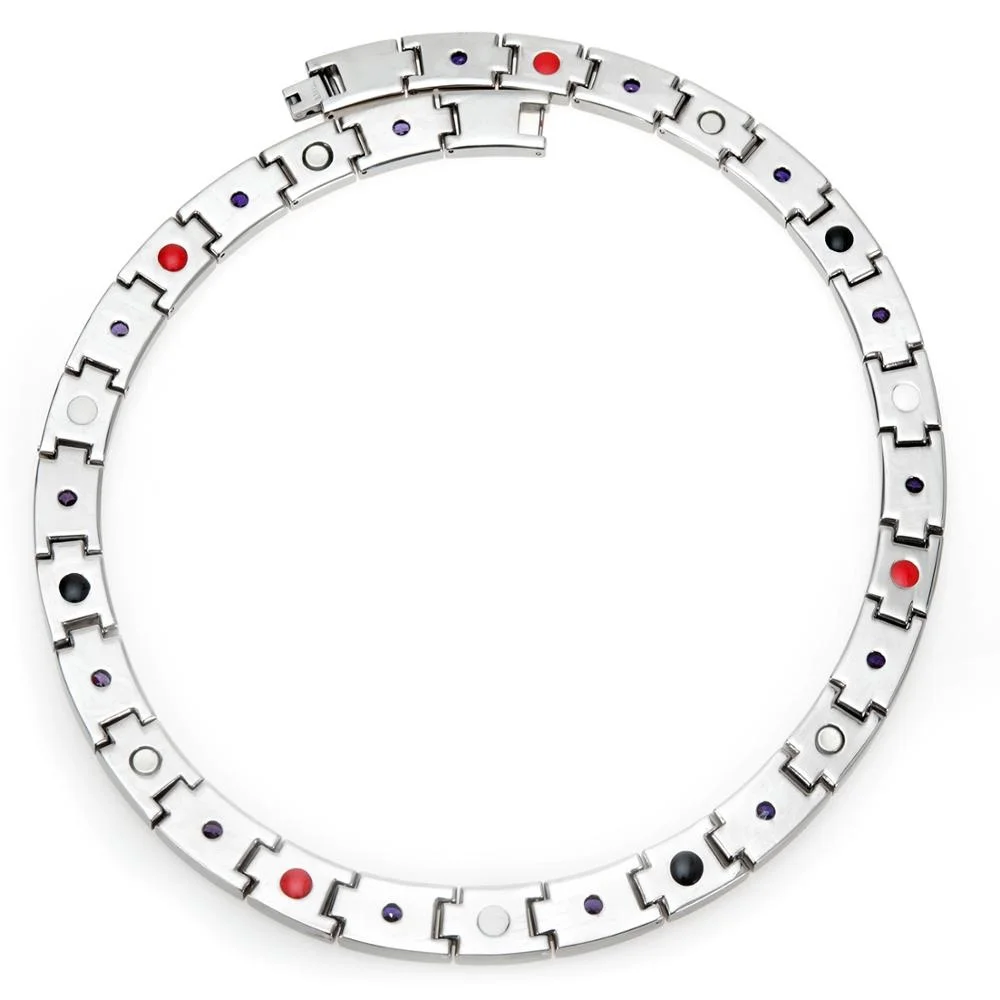 
Wollet Fashion Jewelry Wholesale Gold Plated Four In One Health Energy Bio Magnetic Titanium Necklace With Crystal &nbsp; &nbsp; &bull; Wollet Official Website:www.wollet-jewellry.com