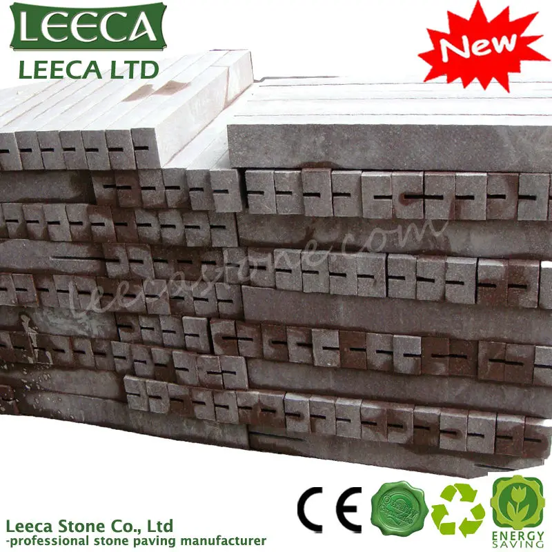 красный гранит бордюрный камень обуздания