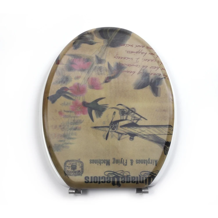 Bofan Molded Wood UV & PET Stainless Steel multicolour portable toilet seat