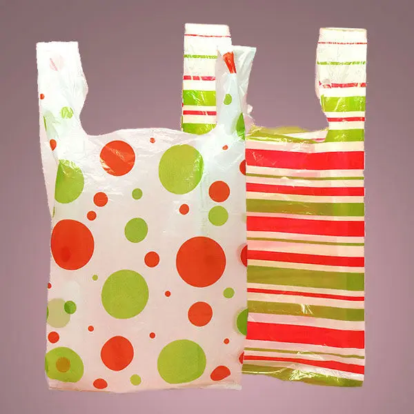 recyclable  T-shirt plastic bag for shopping