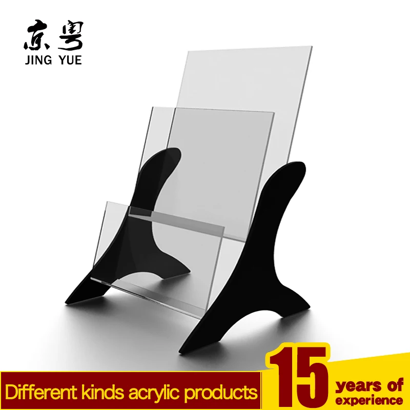 Factory custom clear office desk pmma plexiglass acrylic 3 4 tier file brochure flyer display stand holder acrylic magazine rack