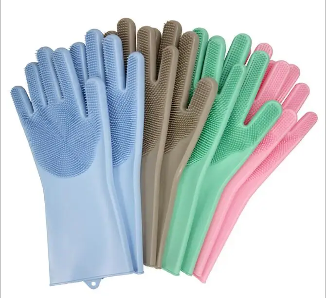 
Unique design waterproof car wash gloves kitchen heat resistant silicone glove silicone cleaning gloves 