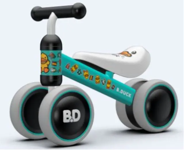 3-in-1 Cute Foldable Baby Balance Bike Toddler 3-Wheel Scooter with PU and Alloy Wheels for Outdoor Play