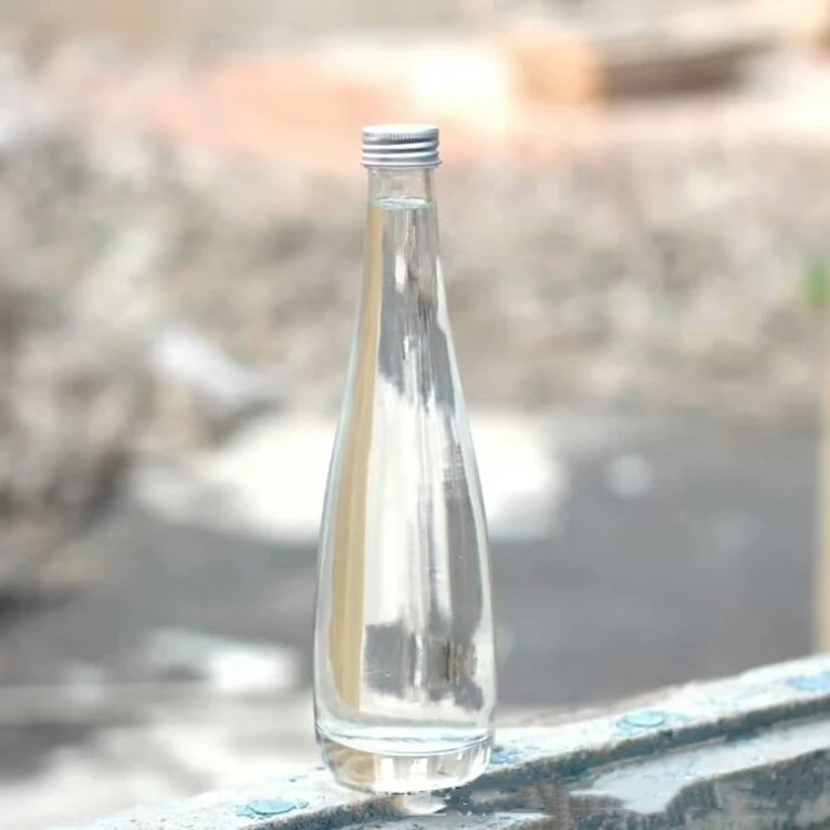 glass storage beverage bottles , clear glass juice bottle
