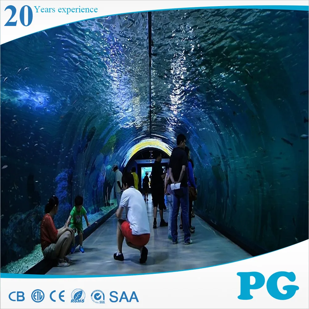 Одноразовая подача PG, 30 лет, непожелтевающий импортный светящийся пластиковый прозрачный акриловый туннельный аквариум для аквариума