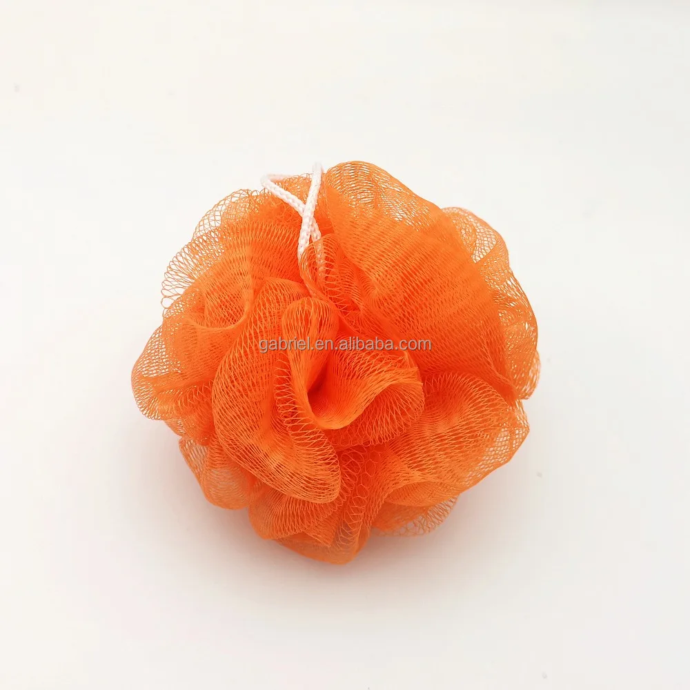 PE Mesh shower puff exfoliating body bath sponge