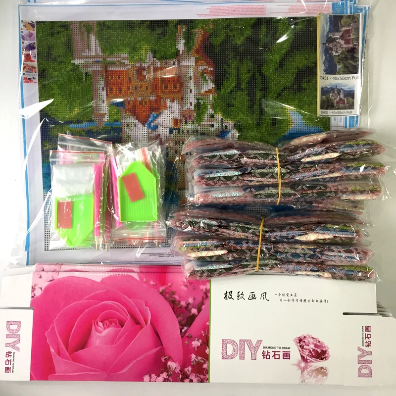 small size rose pattern diy diamond mosaic