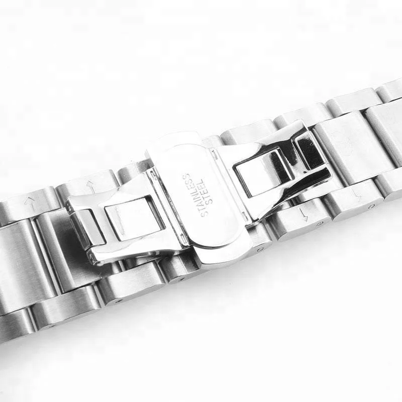 
22mm luxury shining Surface Stainless Steel smart Wrist solid Watch strap for smart watch band 